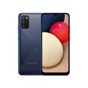 a02s blue samsung smartphone